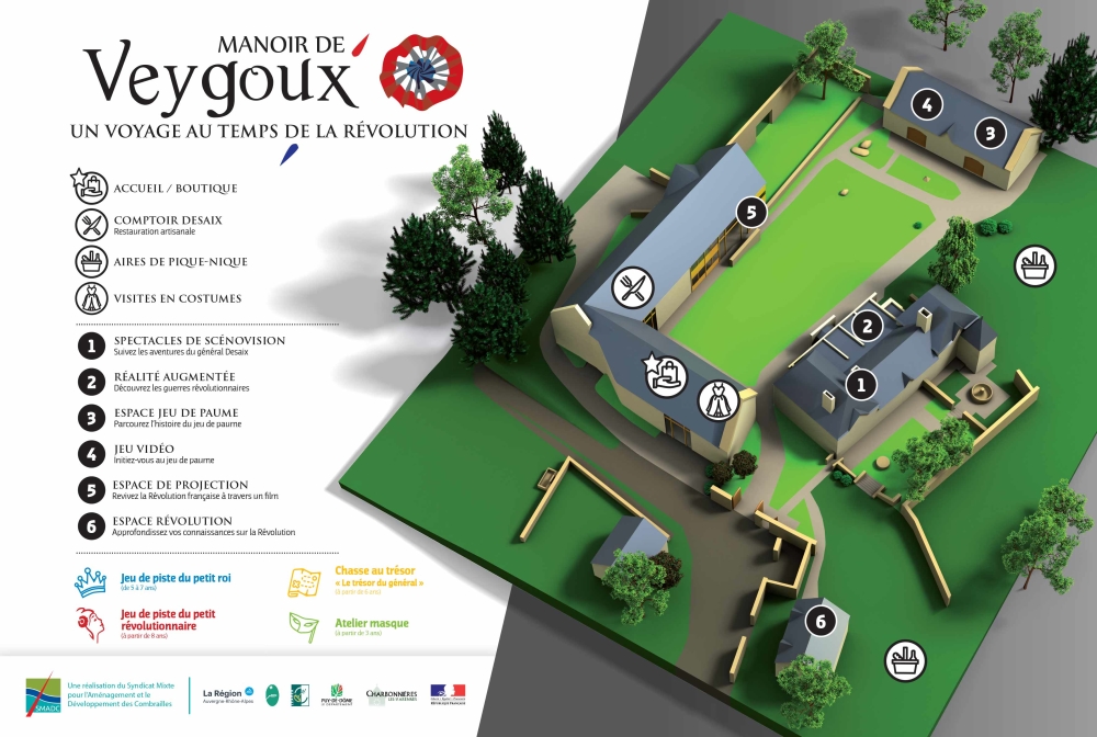 Plan du parc Manoir de Veygoux